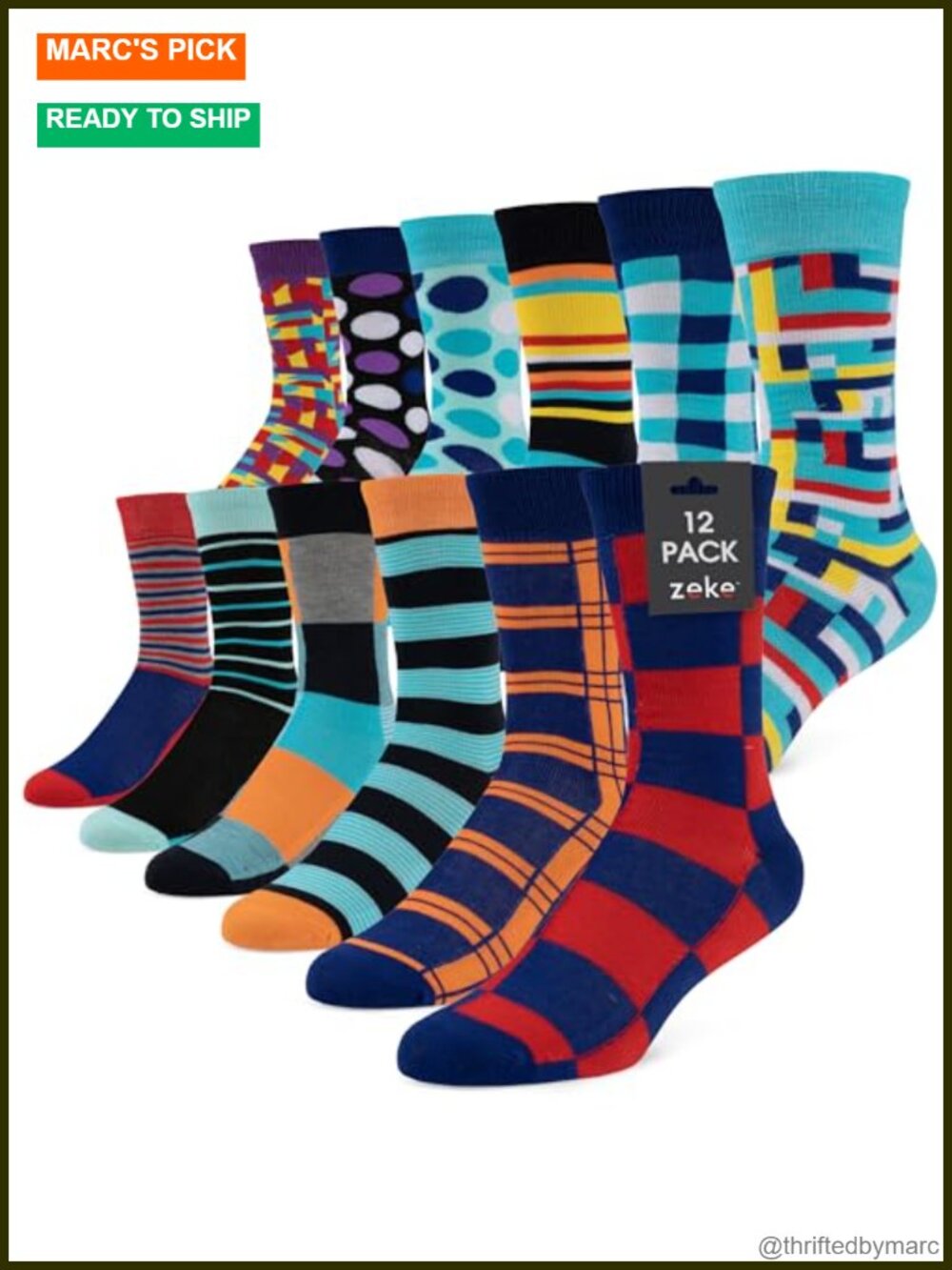 Funny Patterned Dress Socks Men Breathable Poly Blend Crew Length